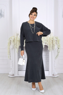 Джемпер, платье Ninele 7521 серый - фото 5