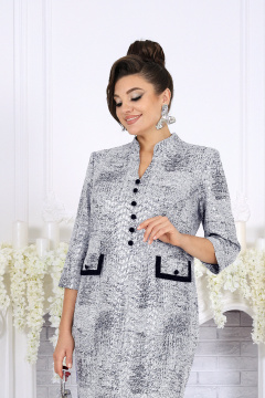 Платье Ninele 7523 серый - фото 2