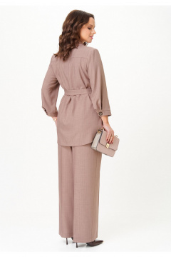 Брюки, жакет Твой имидж 2329 кофейный_в_полоску - фото 2