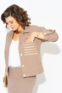 Жакет, юбка Liliana 1405н мокко - фото 2