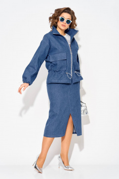 Ветровка, юбка Liliana 1504 джинс - фото 2