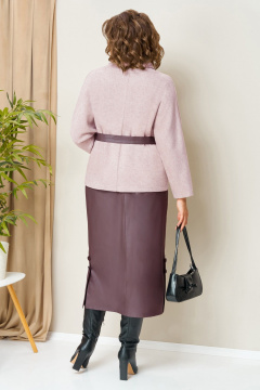 Джемпер, юбка VOLNA 1447 светло-розовый_ежевика - фото 4