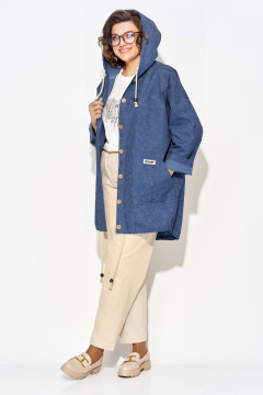 Брюки, куртка Liliana 1509/1507 синий+экрю - фото 1