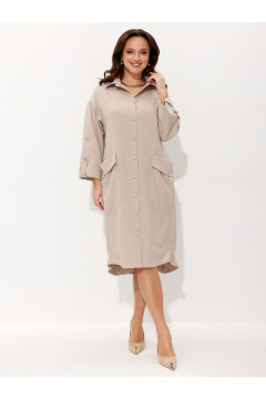 Платье Liona Style 968 бежевый - фото 4