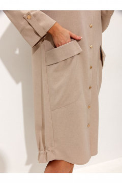 Платье Liona Style 968 бежевый - фото 2