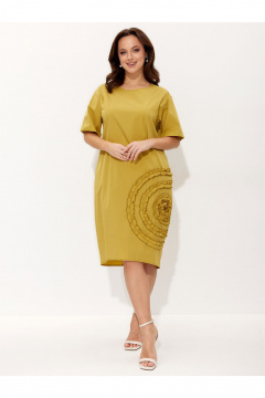 Платье Liona Style 969 олива - фото 2