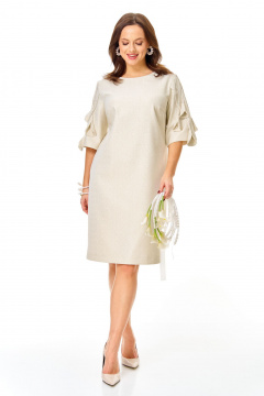 Платье Ольга Стиль С-990 бежевый - фото 4