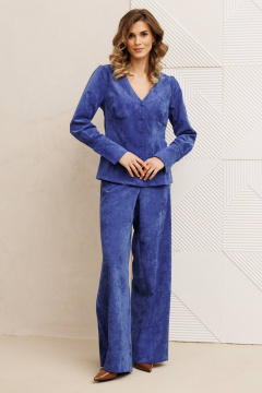 Блуза, брюки Gizart 5421 ярко синий - фото 3