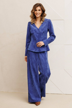 Блуза, брюки Gizart 5421 ярко синий - фото 2