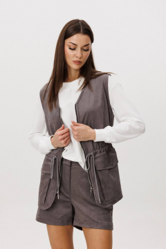 Джемпер, жилет, шорты Fantazia Mod 5231 дымчатый - фото 3