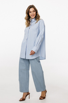 Блуза EOLA 3049 голубой_в_полоску - фото 5