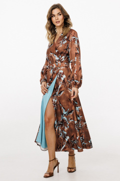 Платье EOLA 3053 коричневый/бирюза - фото 5