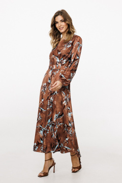 Платье EOLA 3053 коричневый/бирюза - фото 4