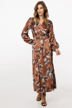 Платье EOLA 3053 коричневый/бирюза - фото 3