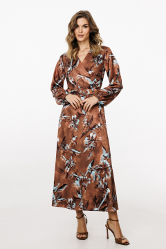 Платье EOLA 3053 коричневый/бирюза - фото 1
