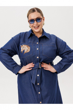 Платье AVA fashion М-174 синий - фото 2