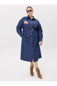 Платье AVA fashion М-174 синий - фото 1