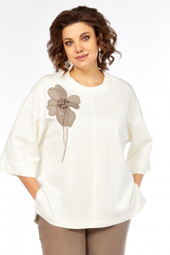 Брюки, джемпер Jurimex 3464 молоко-темно-бежевый - фото 2