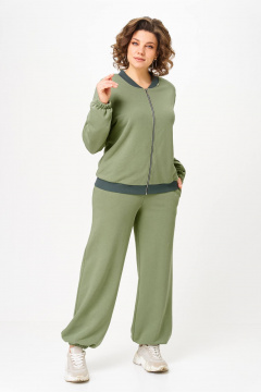 Брюки, джемпер Anastasia 1317 олива - фото 3