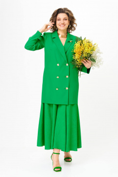 Жакет, юбка Anastasia 1262.3 весенний зеленый - фото 4