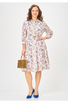 Платье Твой имидж 2340 молочный_с_принтом - фото 4