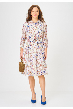 Платье Твой имидж 2340 молочный_с_принтом - фото 1