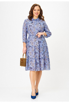 Платье Твой имидж 2341 голубой_с_принтом - фото 4