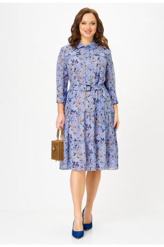 Платье Твой имидж 2341 голубой_с_принтом - фото 3