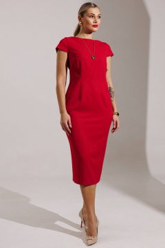 Жакет, платье Мода Юрс 26-2959 красный - фото 2