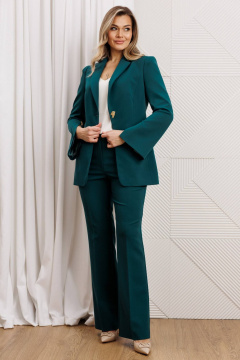 Брюки, жакет Мода Юрс 26-2960 темная_бирюза - фото 5