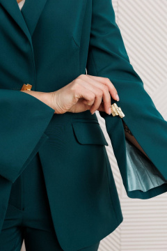 Брюки, жакет Мода Юрс 26-2960 темная_бирюза - фото 4