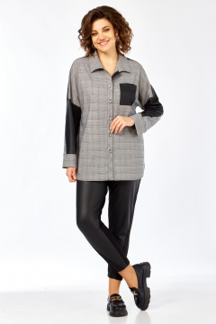 Блуза Matini 4.1545/1 клетка_черный - фото 4