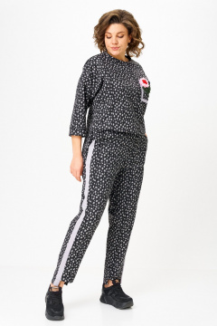 Брюки, джемпер Michel chic 1447 черный_лео - фото 3