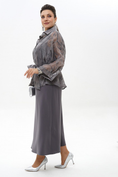 Блуза, платье Alani Collection 2429 графит - фото 2