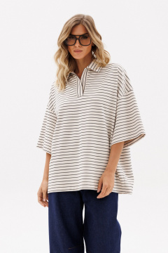 Джемпер EOLA 2958.1 светло-бежевый_полоска - фото 2