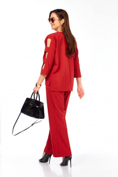 Блуза, брюки Taita plus 2424/1 красный - фото 5