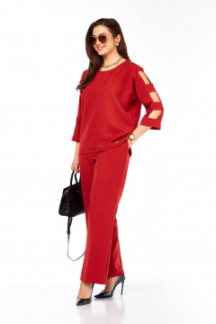 Блуза, брюки Taita plus 2424/1 красный - фото 3