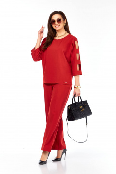 Блуза, брюки Taita plus 2424/1 красный - фото 1