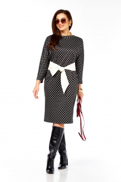 Платье Taita plus 2603 черный+белый - фото 2