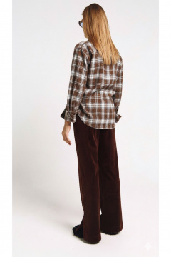 Рубашка MilMil 1244-2 коричневый_клетка - фото 4