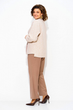 Брюки, жакет Liliana 1342БрПн жемчужное_капучино - фото 3