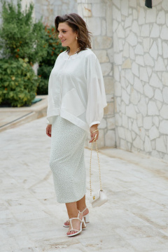 Платье Vittoria Queen 28693пл молочно-салатовый - фото 4