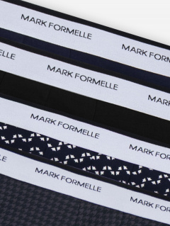 Трусы Mark Formelle 411124-4/25-5139Ц-5 диагональн._узор_на_гл.синем_гл.синий_черный_черна - фото 2