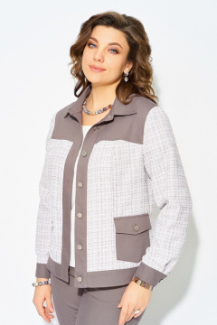 Брюки, бомбер Fita 3232 бежево-шоколадный - фото 5