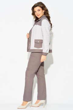 Брюки, бомбер Fita 3232 бежево-шоколадный - фото 3