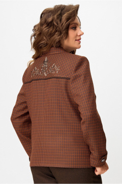 Жакет Fita 20752 терракот+коричневый - фото 3