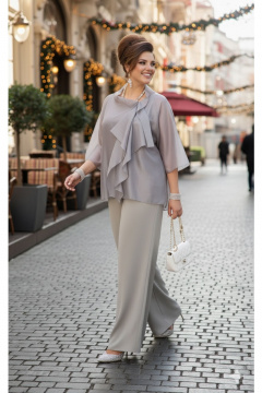 Блуза, брюки Vittoria Queen 27093 бежевый - фото 2