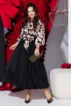 Платье Vittoria Queen 27623 черно_бежевый - фото 1