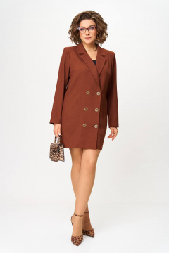 Платье Anastasia 1264 терракот - фото 1