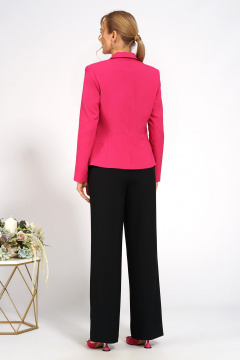 Брюки, жакет Alani Collection 2055 фуксия-черный - фото 4